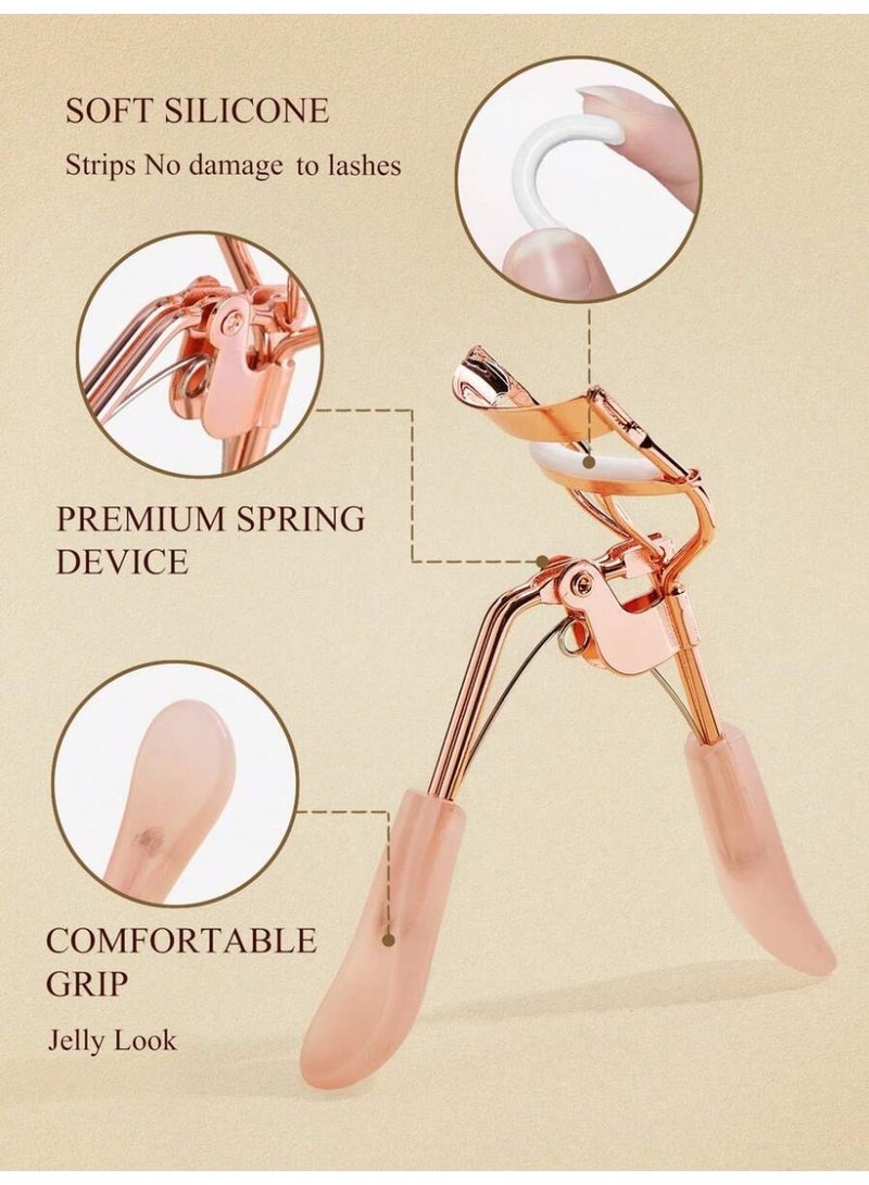 Rose Gold Eyelash Curler with Soft Silicone Pad for Natural Lift - Image 3